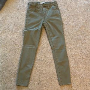 Madewell army color jeans
